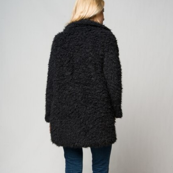 Black Teddy Coat - Picture 4 of 4